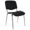Стул для персонала и посетителей "ИЗО", хромированный каркас, ткань черная С-11, В-14 (Вариант 2) главное фото в маленьком размере