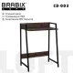 Стол на металлокаркасе BRABIX LOFT CD-003, 640х420х840 мм, цвет морёный дуб, 641215 главное фото в маленьком размере